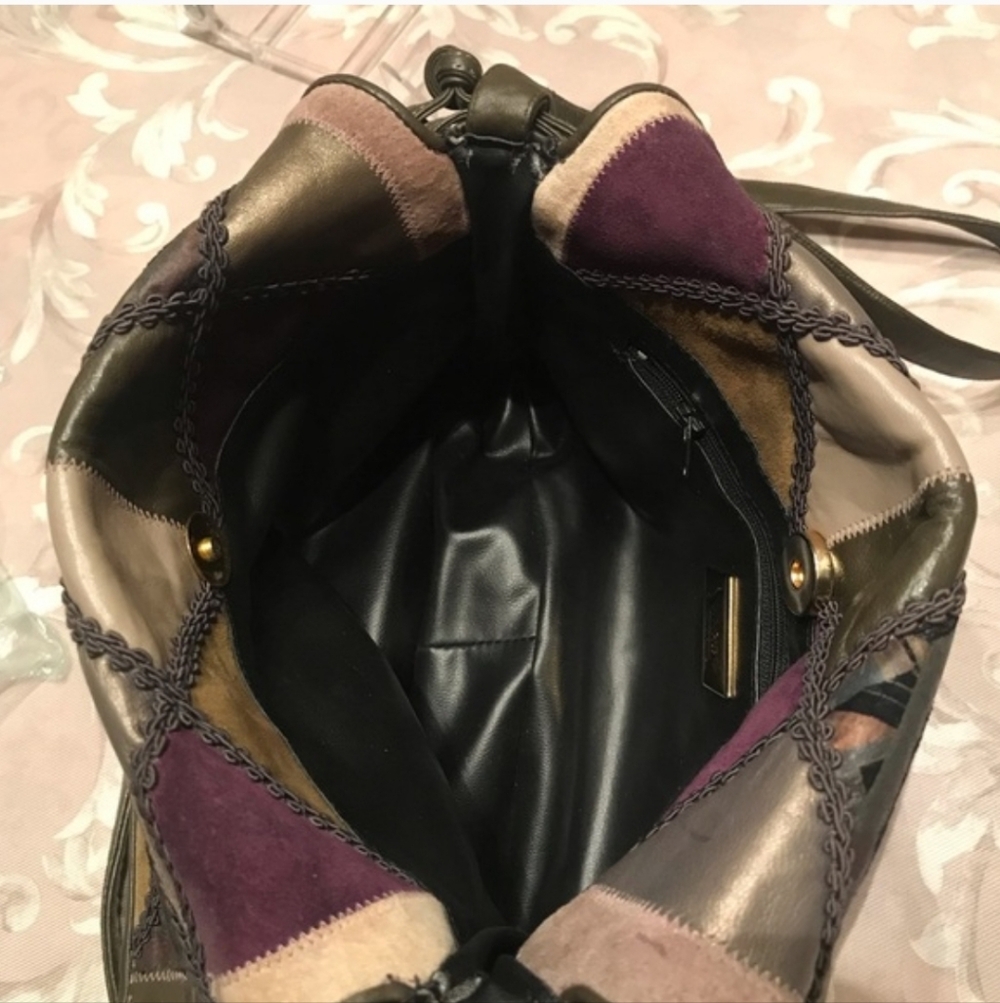 Sharif Patchwork Leather Crossbody EUC - image 5